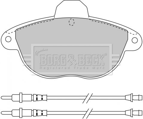 BORG & BECK Комплект тормозных колодок, дисковый тормоз BBP1455